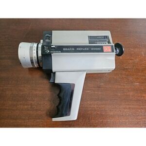 Sears Reflex Zoom XL Super 8 Movie Camera Gray Model 584.91901 Vintage